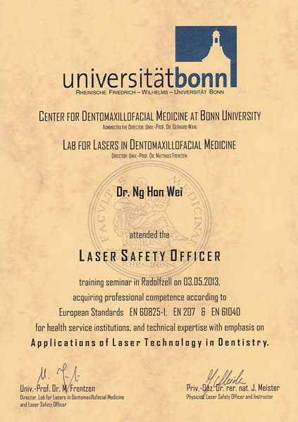 Dr. Ng Hon Wei - Laser Safety Officer